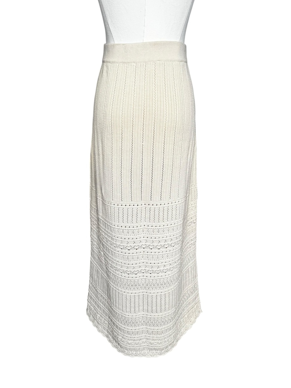 Sézane BELLINA MIDI Skirt in Beige Small - Picture 8 of 11